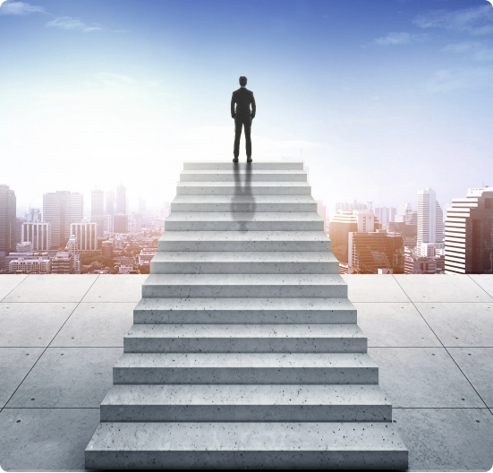 vision-concept-successful-businessman-standing-staircase