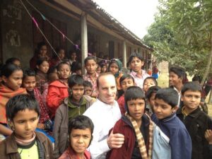Bruce with students in bangladesh