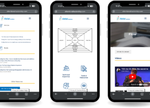 Resources library mocked up on iphone
