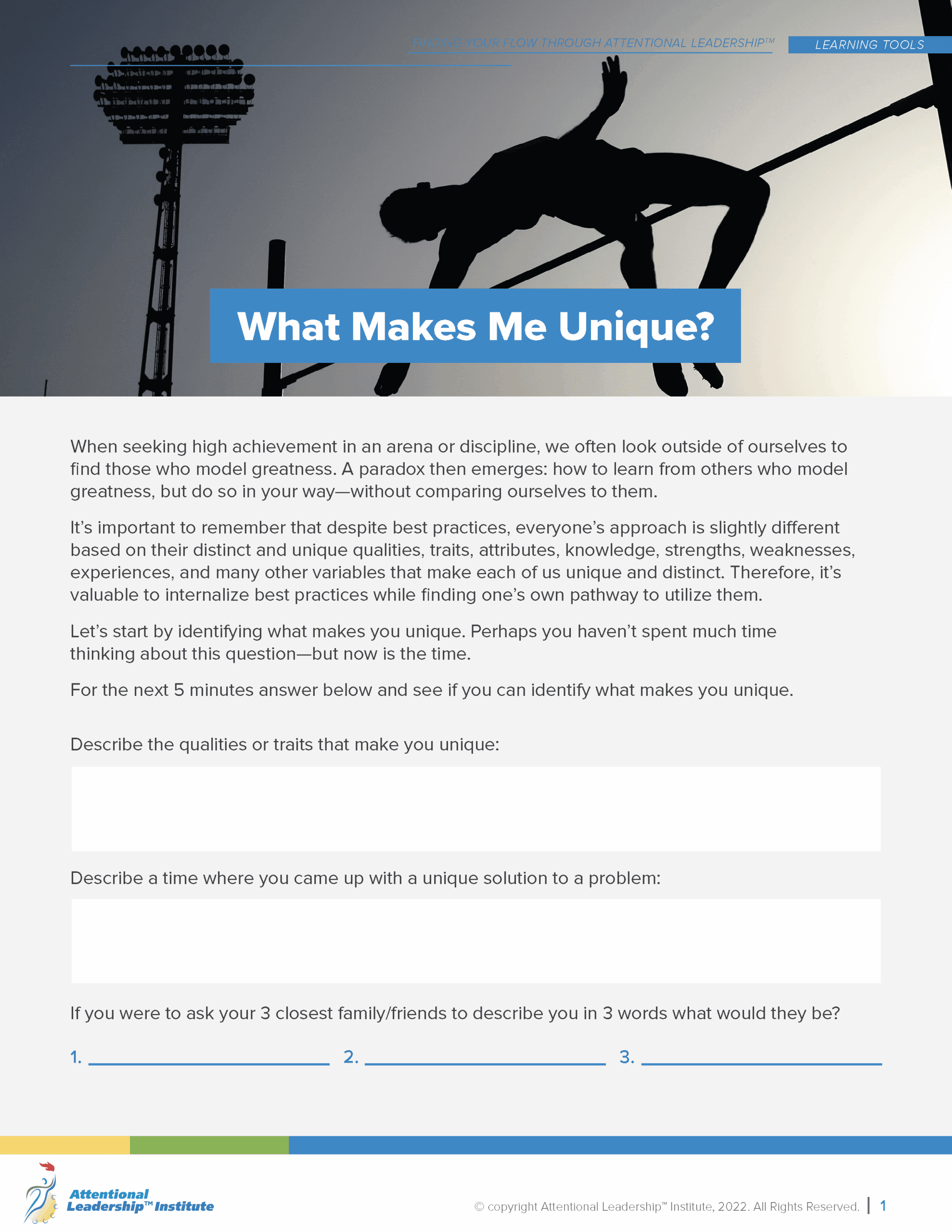 15. What Makes Me Unique_Page_1 Page 1 of the What Makes Me Unique Flow tool