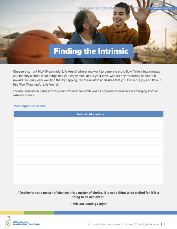 Page 1 of the What Makes Me Unique Flow tool
