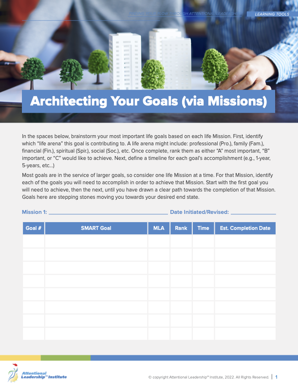 Page 1 of the What Makes Me Unique Flow tool