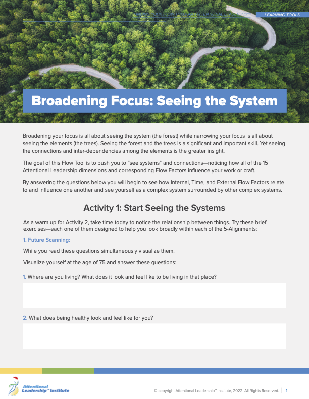 Page 1 of the What Makes Me Unique Flow tool