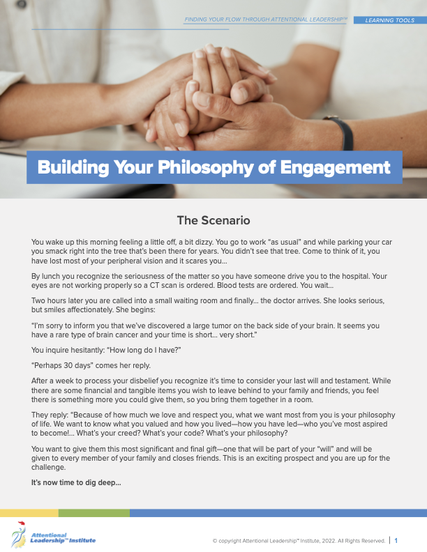 Page 1 of the What Makes Me Unique Flow tool