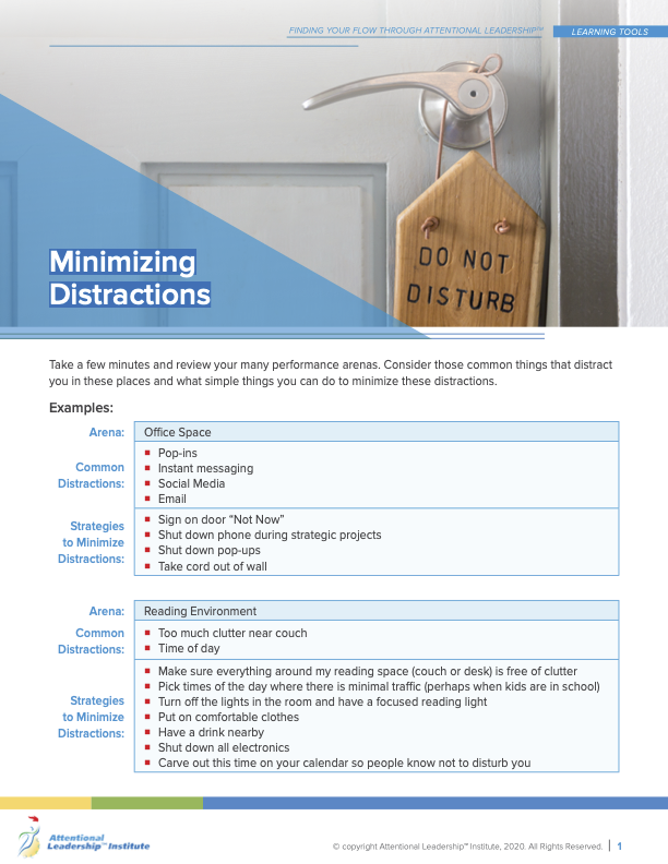 Page 1 of the What Makes Me Unique Flow tool