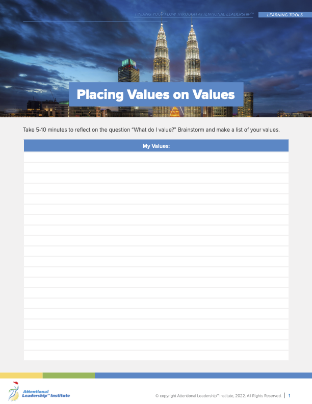 Page 1 of the What Makes Me Unique Flow tool