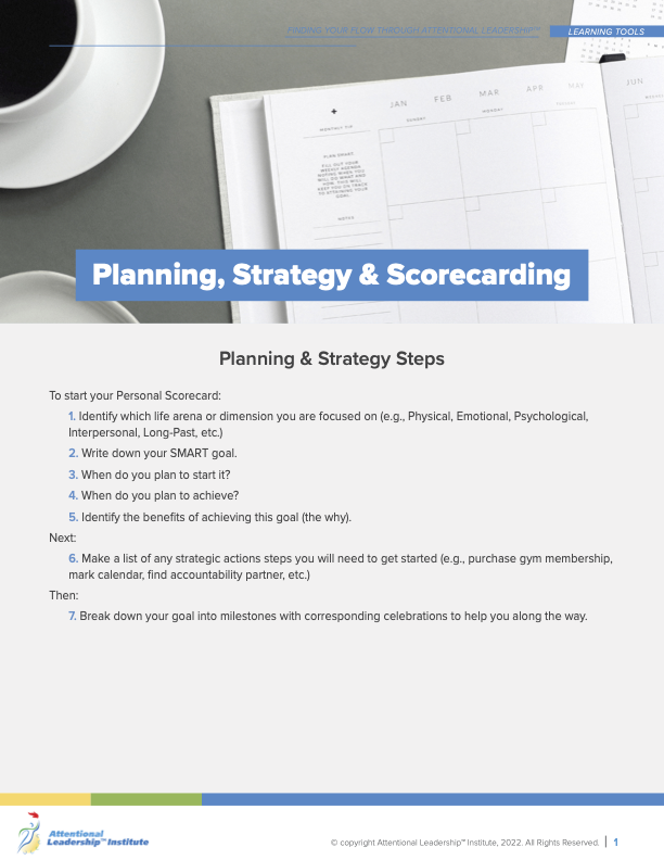 Page 1 of the What Makes Me Unique Flow tool