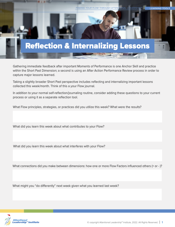 Page 1 of the What Makes Me Unique Flow tool