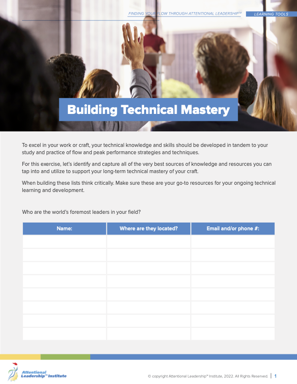 Page 1 of the What Makes Me Unique Flow tool