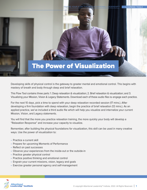 Page 1 of the What Makes Me Unique Flow tool